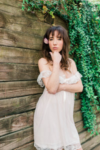 Soft and pretty, this summer nightgown is feminine but not fussy.  Sleeveless and trimmed in lace and ribbon you'll surely feel comfortable and pretty in this summer nightgown from Margaret Lawton.