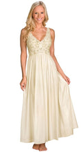 Ivory colored Lace-Bodice Ankle Length Nighgown. Made with shimmery, silky Satintrique® fabric made in the USA, this beautiful vintage-inspired long nightgown from Velrose-Shadowline feels and looks amazing. Lightweight and airy skirt and sleeves, with a beautiful European stretch lace that delicately covers the bust, cuffs, and shoulders. Perfect bridal or trousseau gift. Fits true to US sizes. Best for cup size DD or smaller. You will never want to take it off.